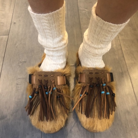 ALANUI FAUX FUR SLIDES SIZS 8 - Picture 4 of 7